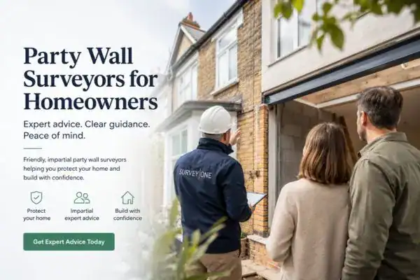 Image of couple with Party wall survey from Survey One Leighton Buzzard